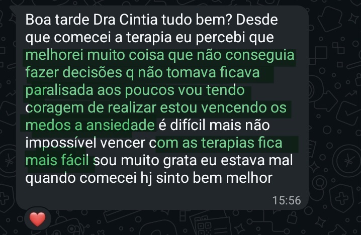 Screenshot do depoimento